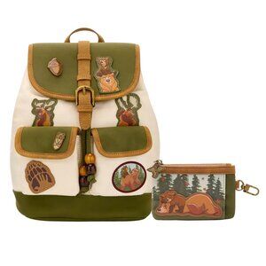 Disney Brother Bear Character Patches Mini Backpack and Card Holder NWT